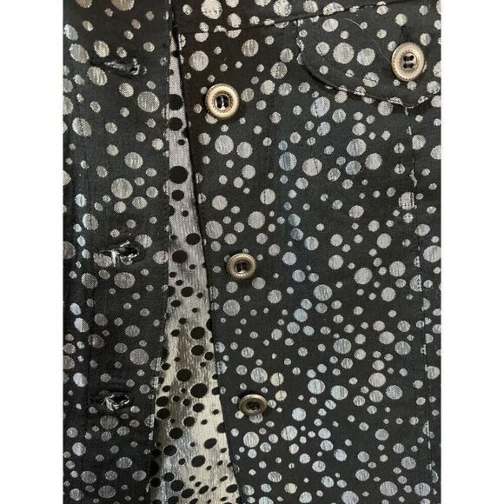 Ruby Rd Black Silver Button Down Long Sleeve Medi… - image 5